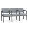 Lesro Lenox 3 Seat Tandem Seating W/ Arms, 64.5 in W 24.5 in L 32 in H LS3103 - alternate 1